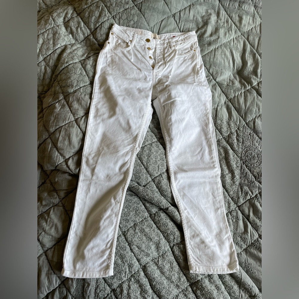 Sezane white jeans straight
